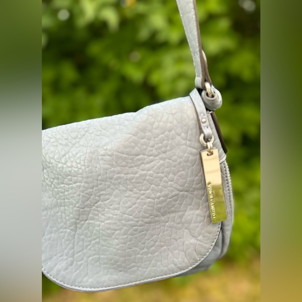 *SOLD* VINCE CAMUTO Blue Leather Crossbody Bag